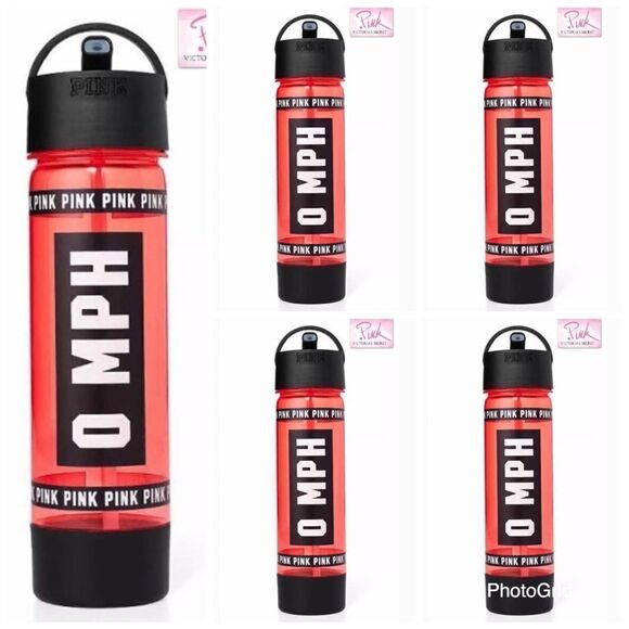 NWT Victorias Secret 5 Pack PINK Campus Water Bottle 24oz w/ bottom compartment - Picture 1 of 8